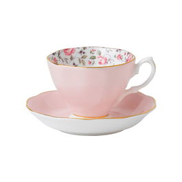 Royal Albert Taza de Té con Plato Rose Confetti Colección 4 Unidades